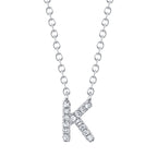 0.05CT 14K W/G DIAMOND NECKLACE - INITIAL K