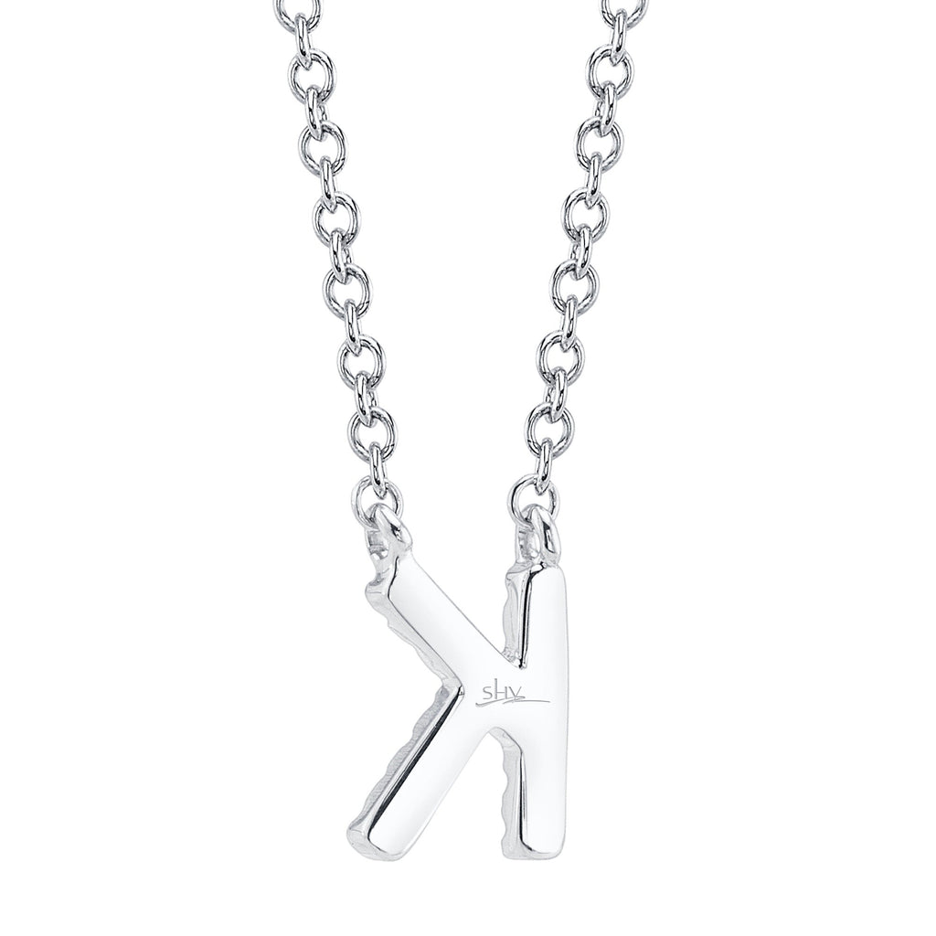 0.05CT 14K W/G DIAMOND NECKLACE - INITIAL K