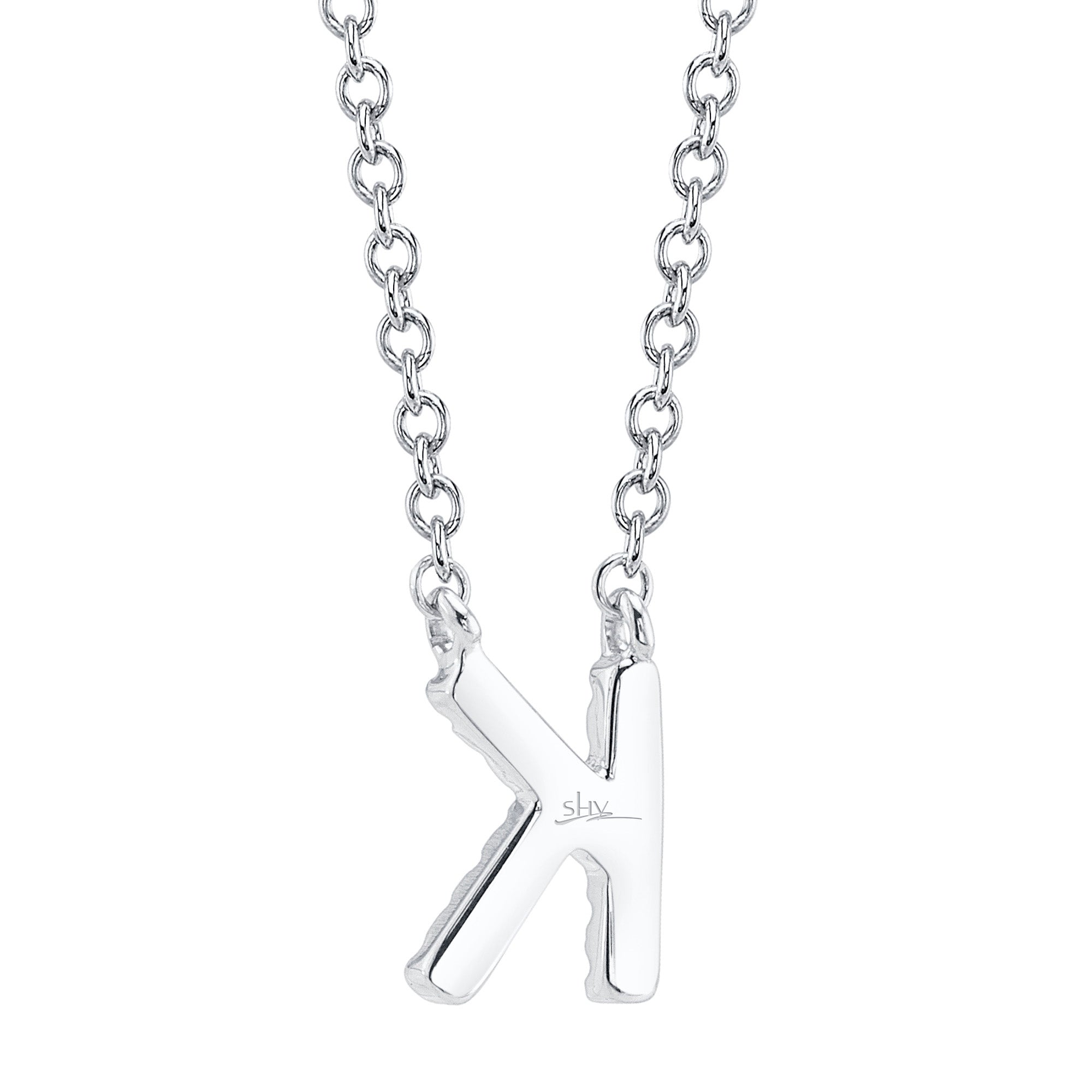 0.05CT 14K W/G DIAMOND NECKLACE - INITIAL K