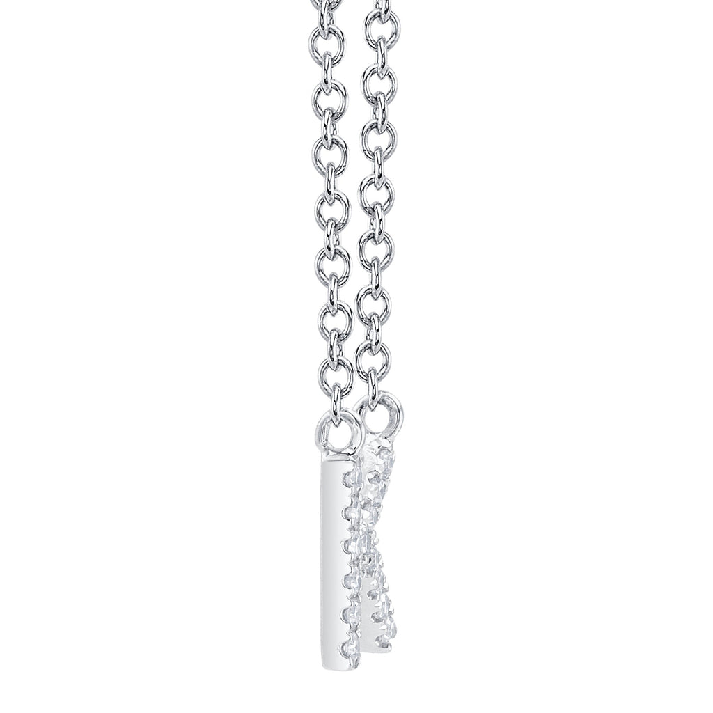 0.05CT 14K W/G DIAMOND NECKLACE - INITIAL K