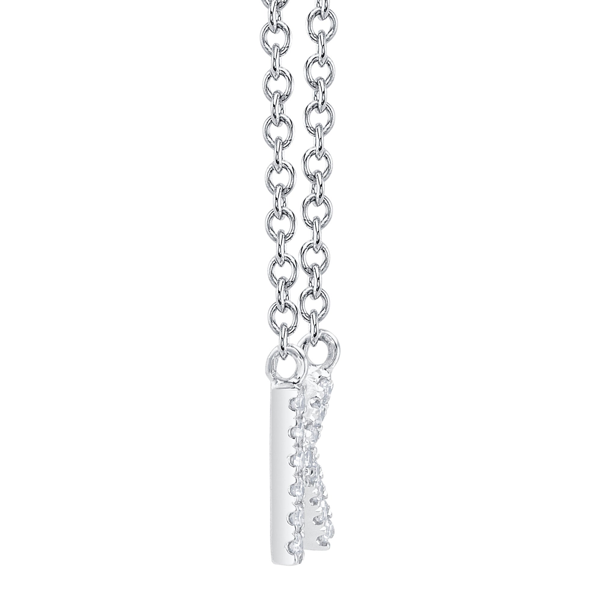 0.05CT 14K W/G DIAMOND NECKLACE - INITIAL K