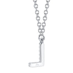 0.03CT 14K W/G DIAMOND NECKLACE - INITIAL L