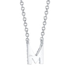 0.05CT 14K W/G DIAMOND NECKLACE - INITIAL M