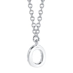 0.05CT 14K W/G DIAMOND NECKLACE - INITIAL O