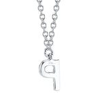 0.04CT 14K W/G DIAMOND NECKLACE - INITIAL P