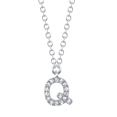 0.05CT 14K W/G DIAMOND NECKLACE - INITIAL Q