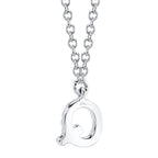 0.05CT 14K W/G DIAMOND NECKLACE - INITIAL Q