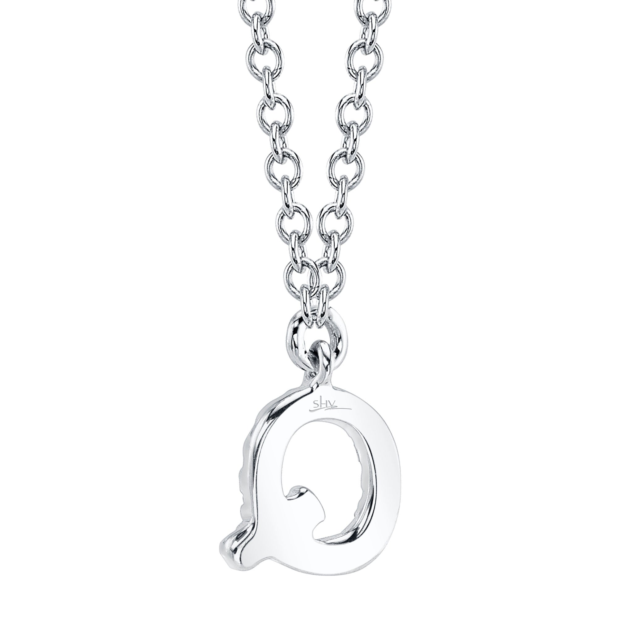0.05CT 14K W/G DIAMOND NECKLACE - INITIAL Q