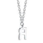 0.05CT 14K W/G DIAMOND NECKLACE - INITIAL R