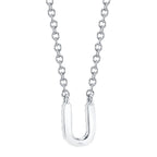 0.04CT 14K W/G DIAMOND NECKLACE - INITIAL U
