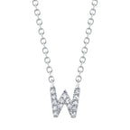 0.05CT 14K W/G DIAMOND NECKLACE - INITIAL W