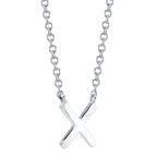 0.04CT 14K W/G DIAMOND NECKLACE - INITIAL X