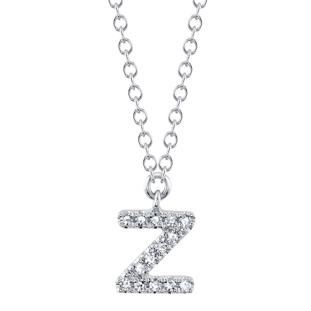 0.04CT 14K W/G DIAMOND NECKLACE - INITIAL Z