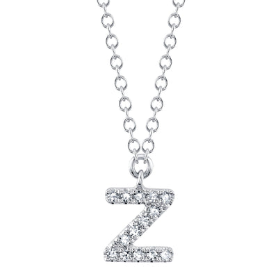 0.04CT 14K W/G DIAMOND NECKLACE - INITIAL Z