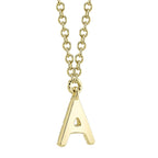 0.04CT 14K Y/G DIAMOND NECKLACE - INITIAL A