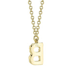 0.06CT 14K Y/G DIAMOND NECKLACE - INITIAL B