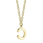 0.04CT 14K Y/G DIAMOND NECKLACE - INITIAL C