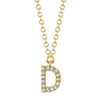 0.05CT 14K Y/G DIAMOND NECKLACE - INITIAL D