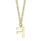 0.04CT 14K Y/G DIAMOND NECKLACE - INITIAL F