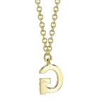 0.05CT 14K Y/G DIAMOND NECKLACE - INITIAL G