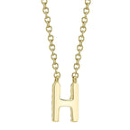 0.05CT 14K Y/G DIAMOND NECKLACE - INITIAL H