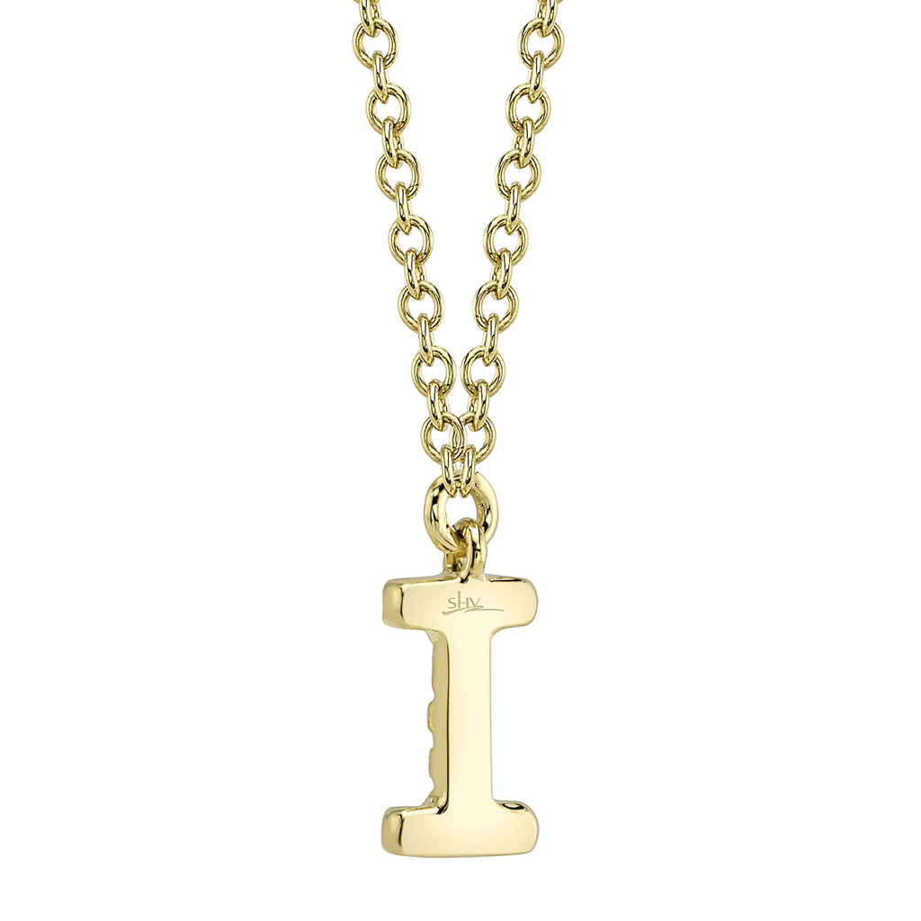 0.03CT 14K Y/G DIAMOND NECKLACE - INITIAL I