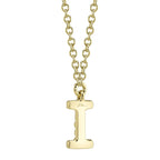 0.03CT 14K Y/G DIAMOND NECKLACE - INITIAL I