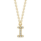 0.03CT 14K Y/G DIAMOND NECKLACE - INITIAL I