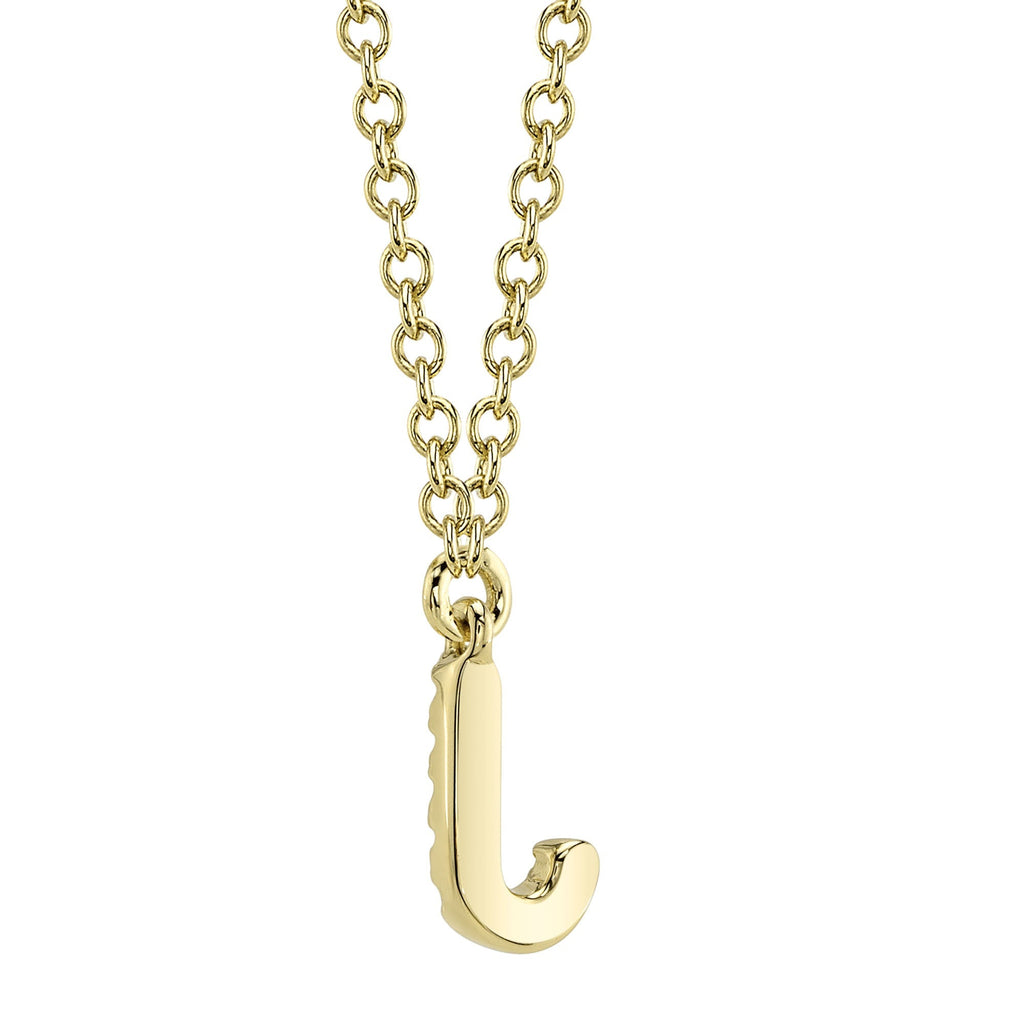 0.03CT 14K Y/G DIAMOND NECKLACE - INITIAL J