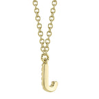 0.03CT 14K Y/G DIAMOND NECKLACE - INITIAL J