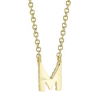 0.05CT 14K Y/G DIAMOND NECKLACE - INITIAL M