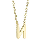 0.05CT 14K Y/G DIAMOND NECKLACE - INITIAL N