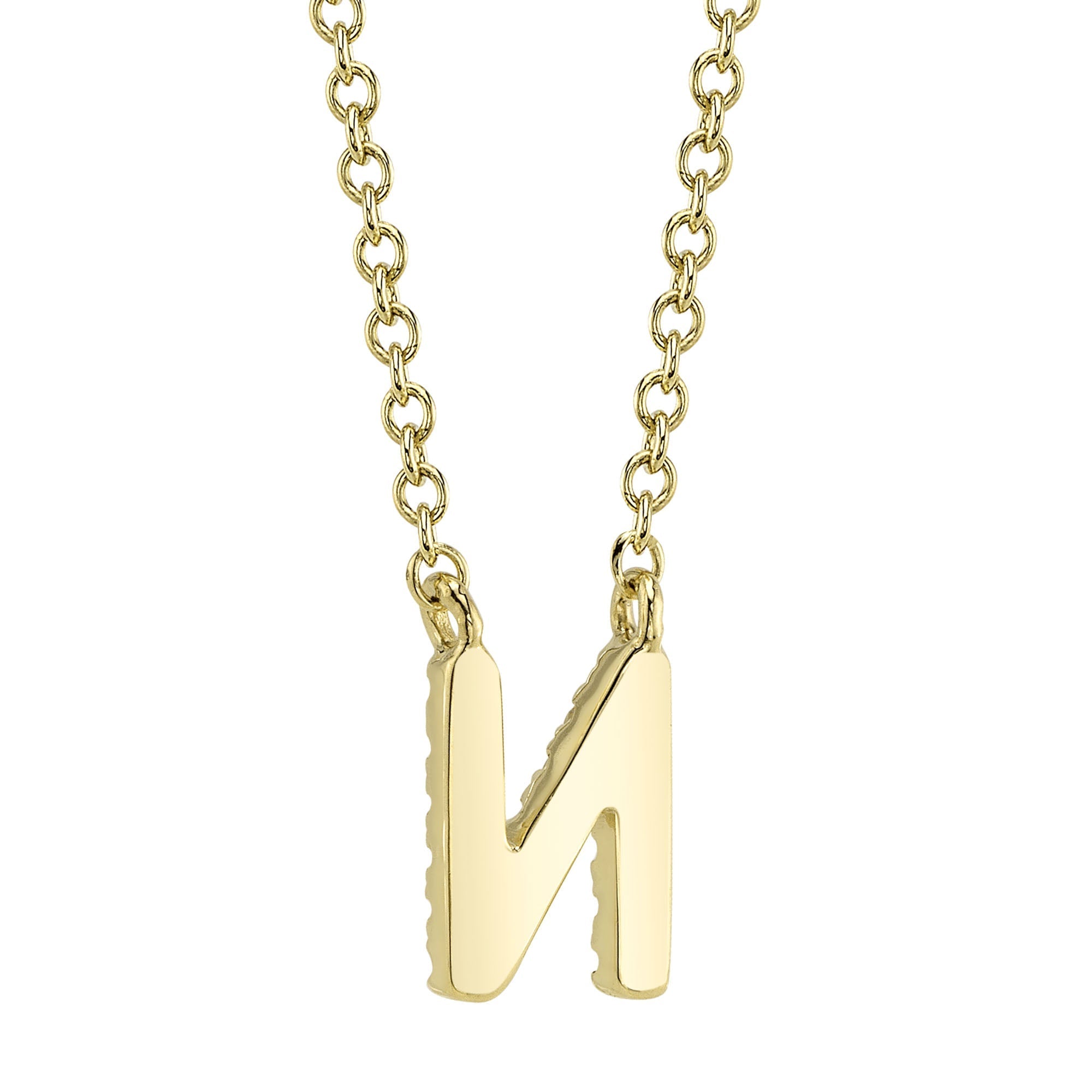 0.05CT 14K Y/G DIAMOND NECKLACE - INITIAL N