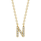 0.05CT 14K Y/G DIAMOND NECKLACE - INITIAL N