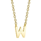 0.05CT 14K Y/G DIAMOND NECKLACE - INITIAL W