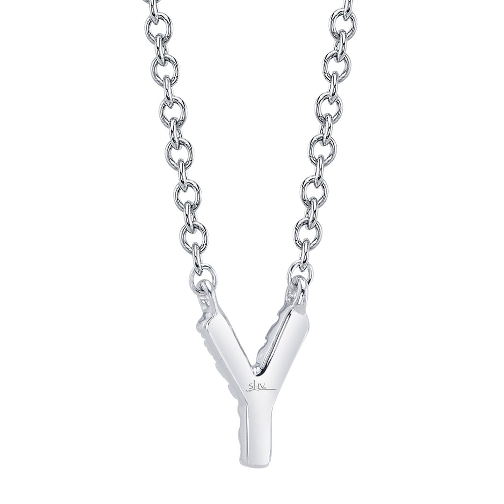 0.03CT 14K Y/G DIAMOND NECKLACE - INITIAL Y