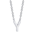 0.03CT 14K Y/G DIAMOND NECKLACE - INITIAL Y