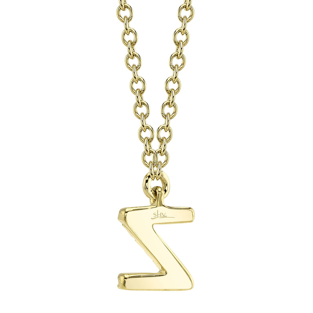 0.04CT 14K Y/G DIAMOND NECKLACE - INITIAL Z
