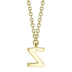 0.04CT 14K Y/G DIAMOND NECKLACE - INITIAL Z
