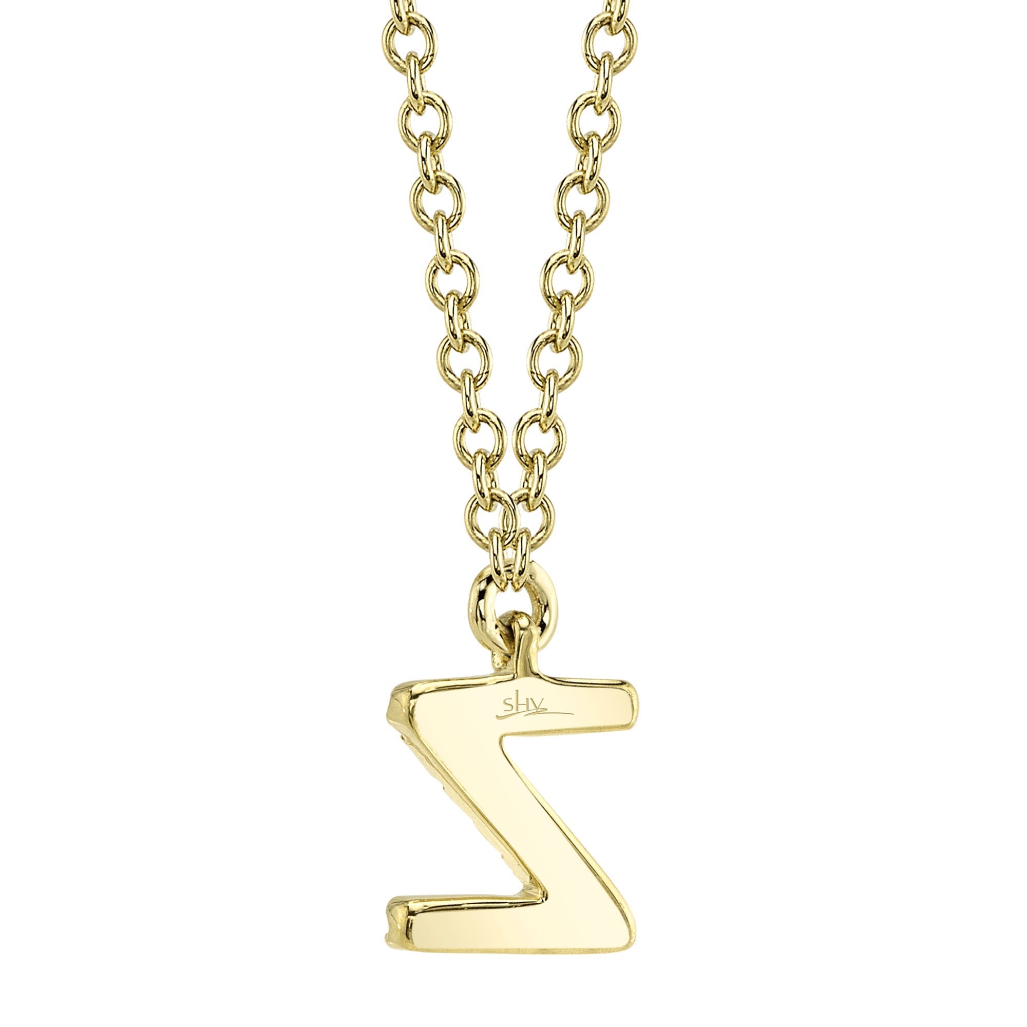 0.04CT 14K Y/G DIAMOND NECKLACE - INITIAL Z