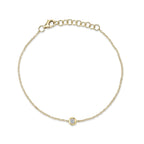 0.06CT 14K Y/G DIAMOND BEZEL BRACELET