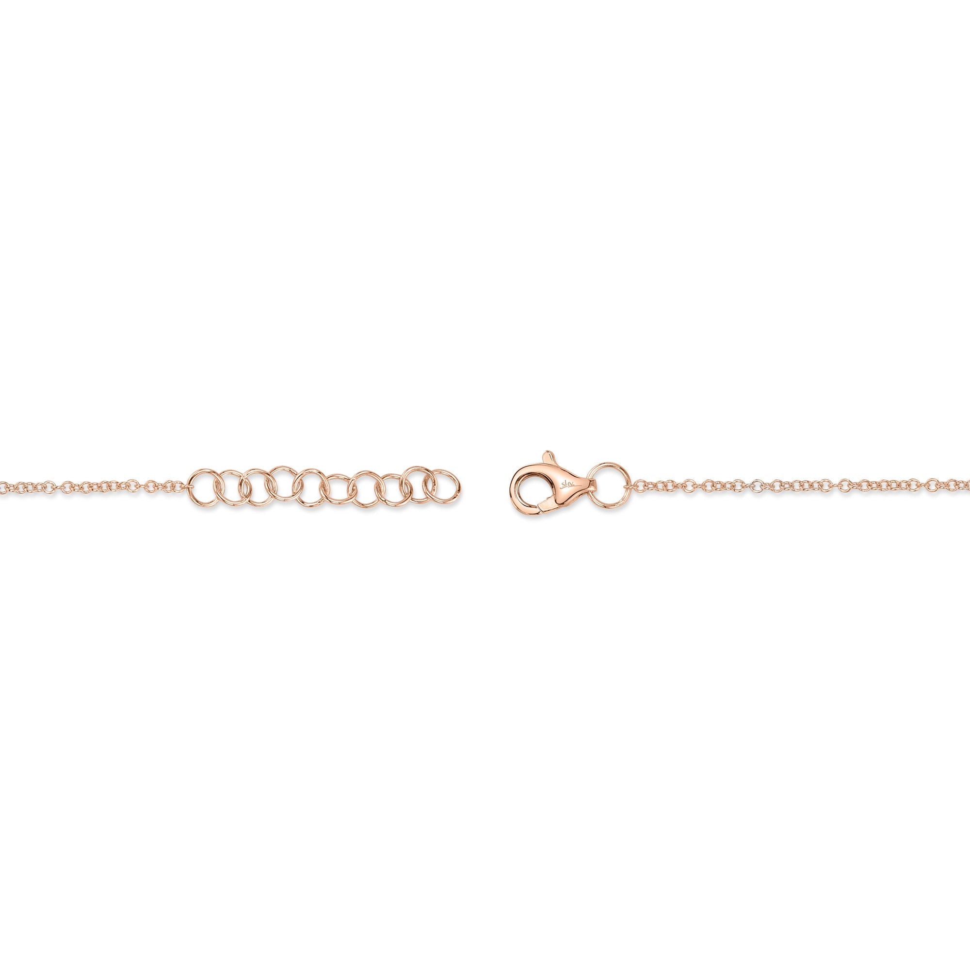 0.06CT 14K R/G DIAMOND BEZEL BRACELET