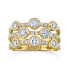 1.58CT 14K Y/G DIAMOND BEZEL RING