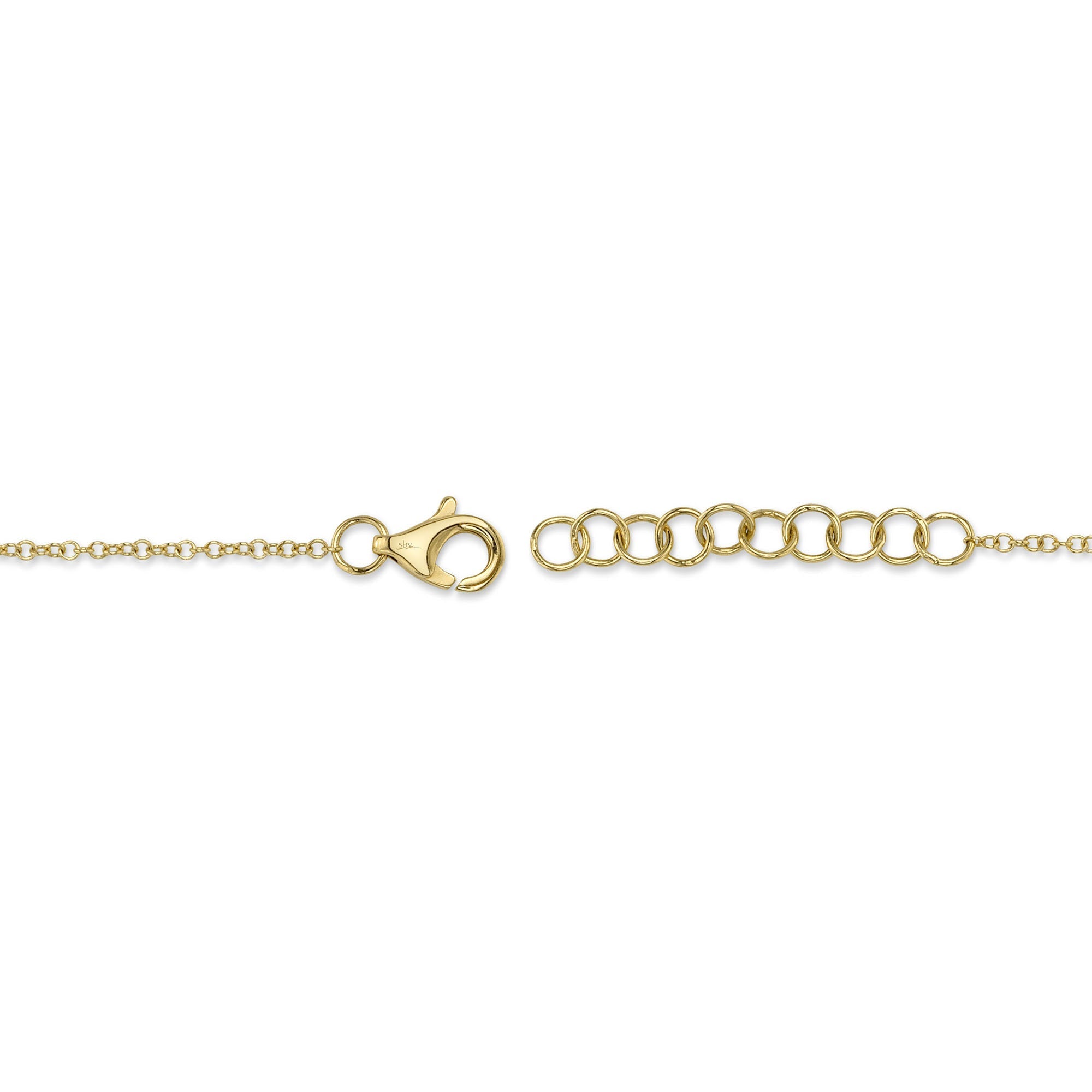 0.04CT DIAMOND & 0.06CT BLUE SAPPHIRE 14K Y/G EYE BRACELET