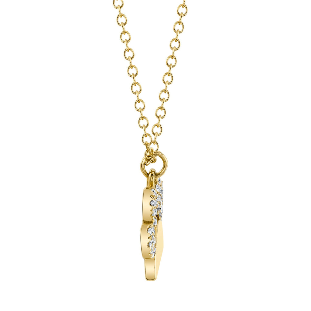 0.09CT 14K Y/G DIAMOND PAW NECKLACE
