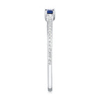0.08CT DIAMOND & 0.17CT BLUE SAPPHIRE 14K W/G LADY'S RING