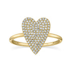 0.26CT 14K Y/G DIAMOND PAVE HEART LADY'S RING