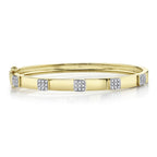 0.43CT 14K Y/G DIAMOND PAVE BANGLE