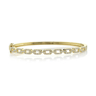 0.44CT 14K Y/G DIAMOND LINK BANGLE