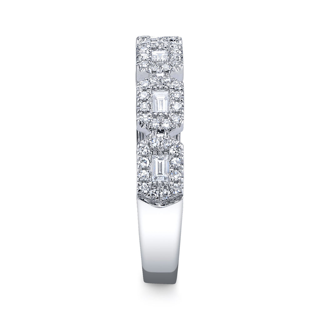 0.46CT 14K W/G DIAMOND BAGUETTE RING